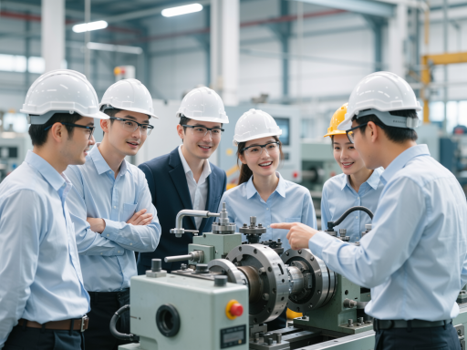 团队会议场景，多名工程师正在讨论技术方案，展现专业协作精神